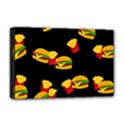 Hamburgers and french fries pattern Deluxe Canvas 18  x 12   View1
