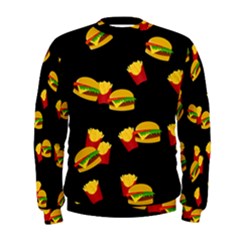 Hamburgers And French Fries Pattern Men s Sweatshirt by Valentinaart