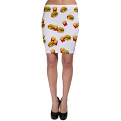 Hamburgers And French Fries  Bodycon Skirt by Valentinaart