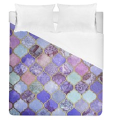 Blue Moroccan Mosaic Duvet Cover (queen Size) by Brittlevirginclothing