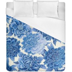 Blue Flower Duvet Cover (california King Size) by Brittlevirginclothing