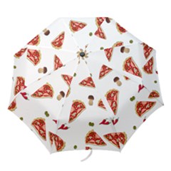 Pizza Pattern Folding Umbrellas by Valentinaart