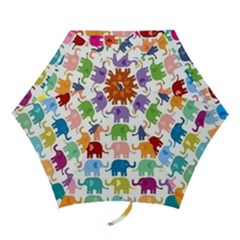 Cute Colorful Elephants Mini Folding Umbrellas by Brittlevirginclothing