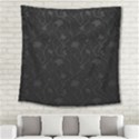 Dark silvered flower Square Tapestry (Large) View2