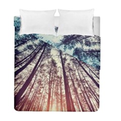 Up View Forest Duvet Cover Double Side (full/ Double Size) by Brittlevirginclothing