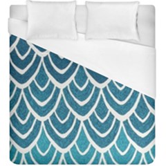 Blue Fish Scale Duvet Cover (king Size)