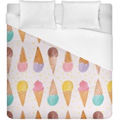 Cute Ice Cream Duvet Cover (king Size) by Brittlevirginclothing