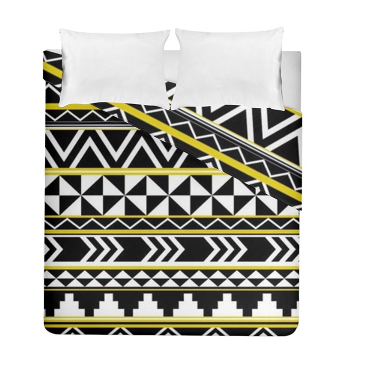 Black bohemian Duvet Cover Double Side (Full/ Double Size)