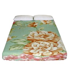 Vintage Pastel Flower Fitted Sheet (king Size) by Brittlevirginclothing
