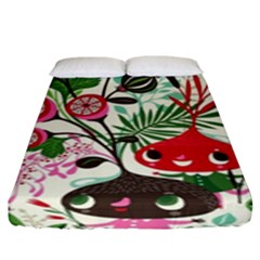 Cute Cartoon Fitted Sheet (king Size) by Brittlevirginclothing