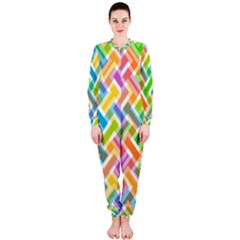 Abstract Pattern Colorful Wallpaper Onepiece Jumpsuit (ladies)  by Amaryn4rt