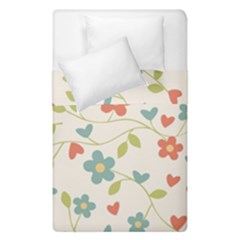 Abstract Vintage Flower Floral Pattern Duvet Cover Double Side (Single Size)