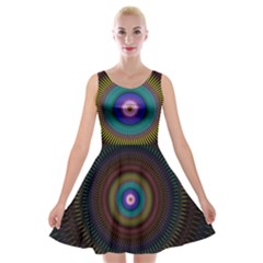 Artskop Kaleidoscope Pattern Ornamen Mantra Velvet Skater Dress by Amaryn4rt
