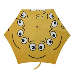 Smiling Face With Open Eyes Mini Folding Umbrellas by sifis