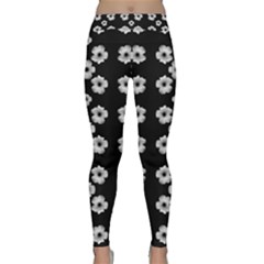 Dark Floral Classic Yoga Leggings by dflcprintsclothing