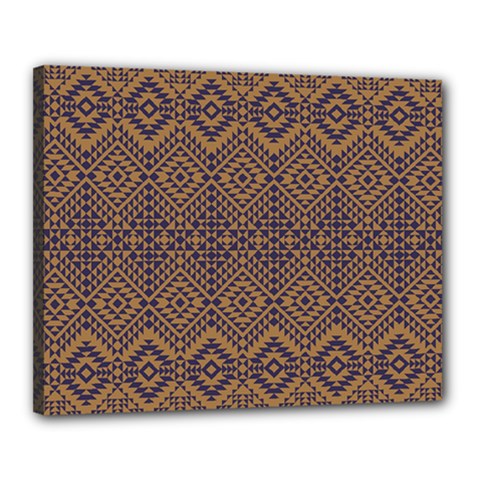 Aztec Pattern Canvas 20  X 16  by Amaryn4rt