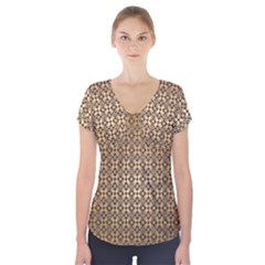 Background Seamless Repetition Short Sleeve Front Detail Top