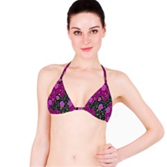 Floral Pattern Background Bikini Top by Amaryn4rt