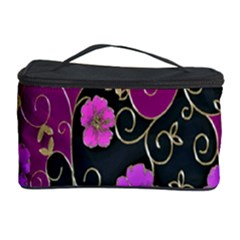 Floral Pattern Background Cosmetic Storage Case by Amaryn4rt