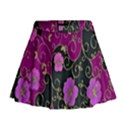 Floral Pattern Background Mini Flare Skirt View1