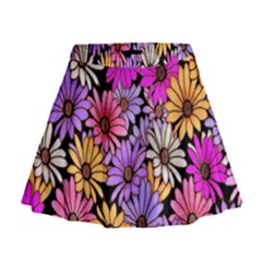 Floral Pattern Mini Flare Skirt