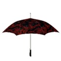 Fractal Red Black Glossy Pattern Decorative Straight Umbrellas View3