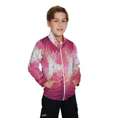 Fractal Red Sample Abstract Pattern Background Wind Breaker (kids) by Amaryn4rt