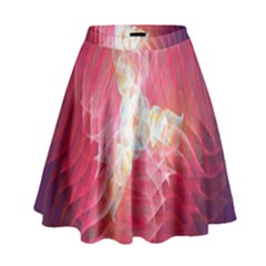 Fractal Red Sample Abstract Pattern Background High Waist Skirt by Amaryn4rt