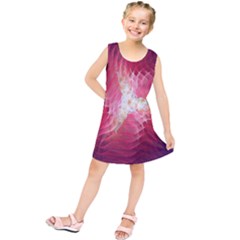 Fractal Red Sample Abstract Pattern Background Kids  Tunic Dress by Amaryn4rt