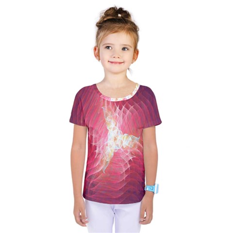 Fractal Red Sample Abstract Pattern Background Kids  One Piece Tee by Amaryn4rt