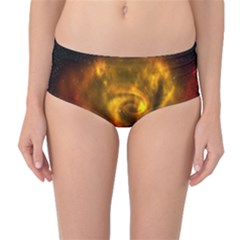 Galaxy Nebula Space Cosmos Universe Fantasy Mid-waist Bikini Bottoms by Amaryn4rt