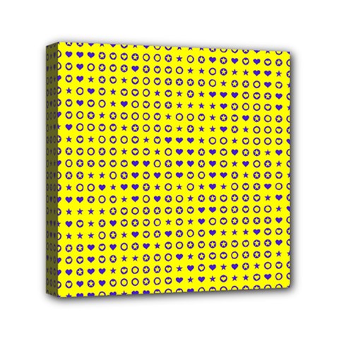 Heart Circle Star Seamless Pattern Mini Canvas 6  X 6  by Amaryn4rt