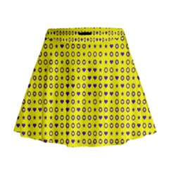 Heart Circle Star Seamless Pattern Mini Flare Skirt by Amaryn4rt