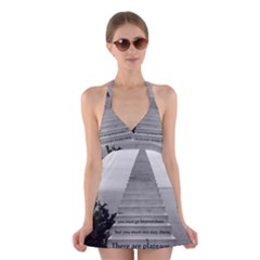 Steps To Success Follow Halter Swimsuit Dress