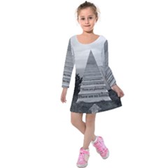 Steps To Success Follow Kids  Long Sleeve Velvet Dress by FrontlineS