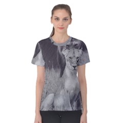 King And Queen Of The Jungle Design  Women s Cotton Tee