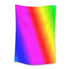 Multi Color Rainbow Background Small Tapestry by Amaryn4rt