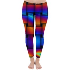 Rainbow Weaving Pattern Classic Winter Leggings