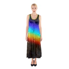 Rainbow Color Prism Colors Sleeveless Maxi Dress