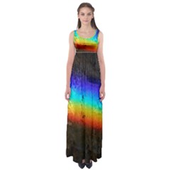 Rainbow Color Prism Colors Empire Waist Maxi Dress