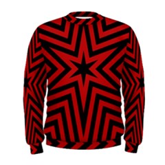 Star Red Kaleidoscope Pattern Men s Sweatshirt by Amaryn4rt