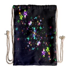 Star Structure Many Repetition Drawstring Bag (large) by Amaryn4rt
