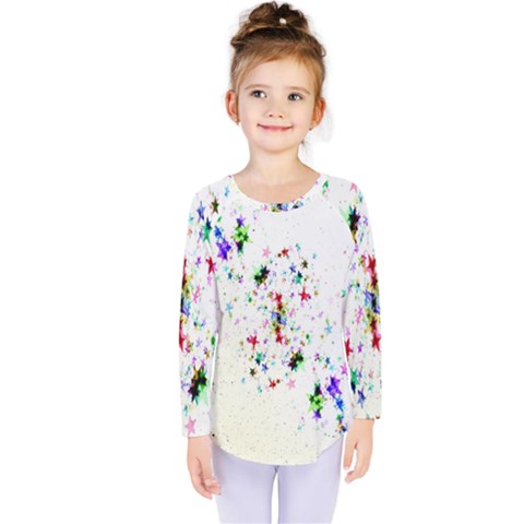 Star Structure Many Repetition Kids  Long Sleeve Tee by Amaryn4rt