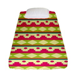 Tribal Pattern Background Fitted Sheet (single Size) by Amaryn4rt