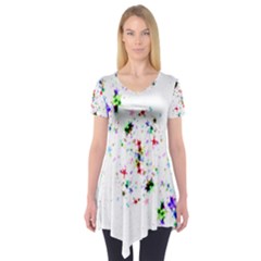 Star Structure Many Repetition Short Sleeve Tunic  by Amaryn4rt