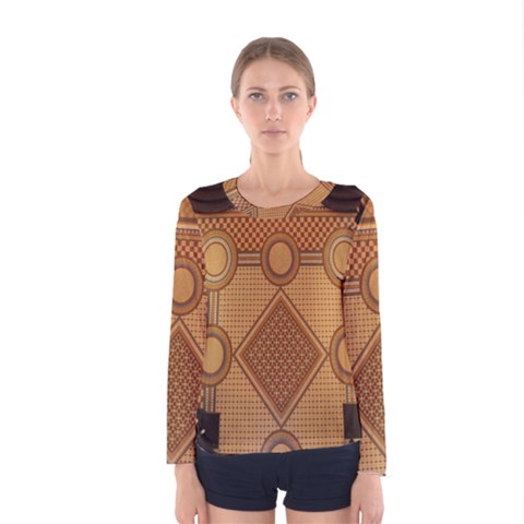 The Elaborate Floor Pattern Of The Sydney Queen Victoria Building Women s Long Sleeve Tee by Amaryn4rt