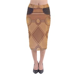 The Elaborate Floor Pattern Of The Sydney Queen Victoria Building Velvet Midi Pencil Skirt by Amaryn4rt