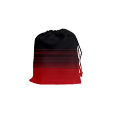 Abstract Of Red Horizontal Lines Drawstring Pouches (small) 