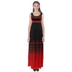 Abstract Of Red Horizontal Lines Empire Waist Maxi Dress by Amaryn4rt