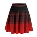 Abstract Of Red Horizontal Lines High Waist Skirt View1
